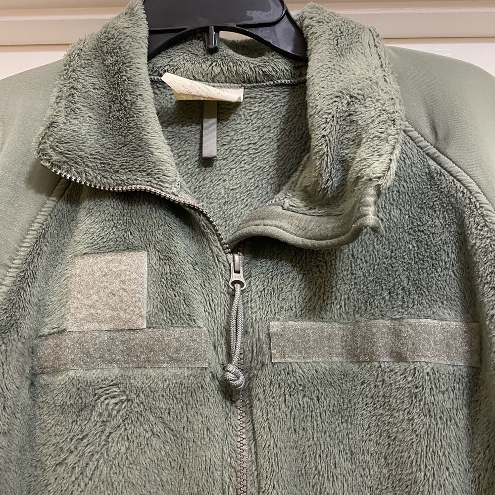 Fleece, drab green Cold Weather polartec Jacket.